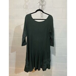 NEW Anthropologie Maeve Womens Tierra Dress L Forrest Green Lace‎ Cocktail Party